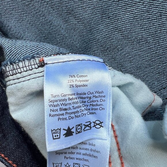 NWOT Eddie Bauer Curvy Crop Mid-rise Jeans, Dark Wash, Size 2 - Picture 10 of 11